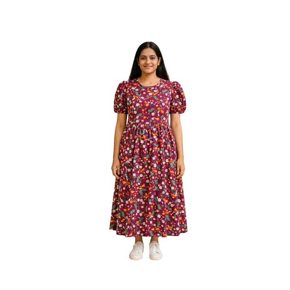 Women's Zipless Feeding Wear Puff Sleeve